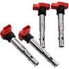 4x compatible for AUDI R8 Red Ignition Coil Packs Set 2.0TFSI/2.0TSI A3/Compatible for GOLF 5/LEON