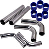 2.5 and Diy Blue Silicone Hose Coupler Intercooler Piping Kit t-Bolt Clamps